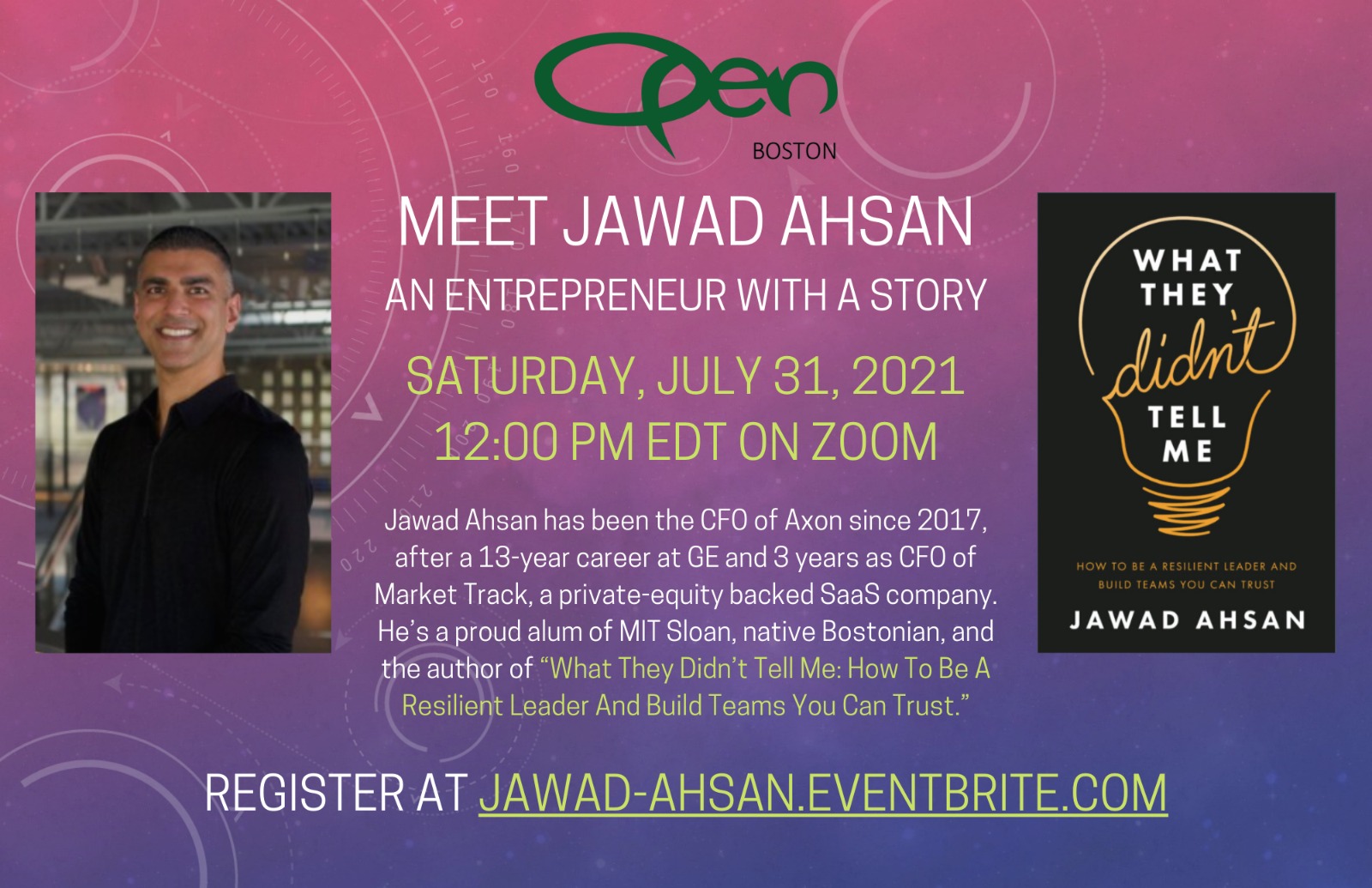 Chai and Gupshup Event with Jawad Ahsan OPEN Boston